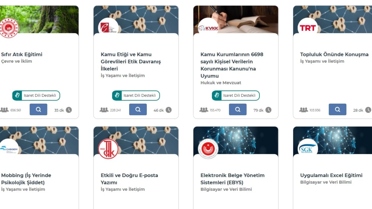 Uzaktan Eğitim Kapısı 2025 Aday Memur Eğitimleri