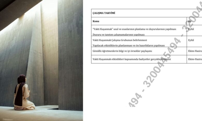 2025 2026 Vakti Kuşanmak Uygulama Esasları ve Takvim