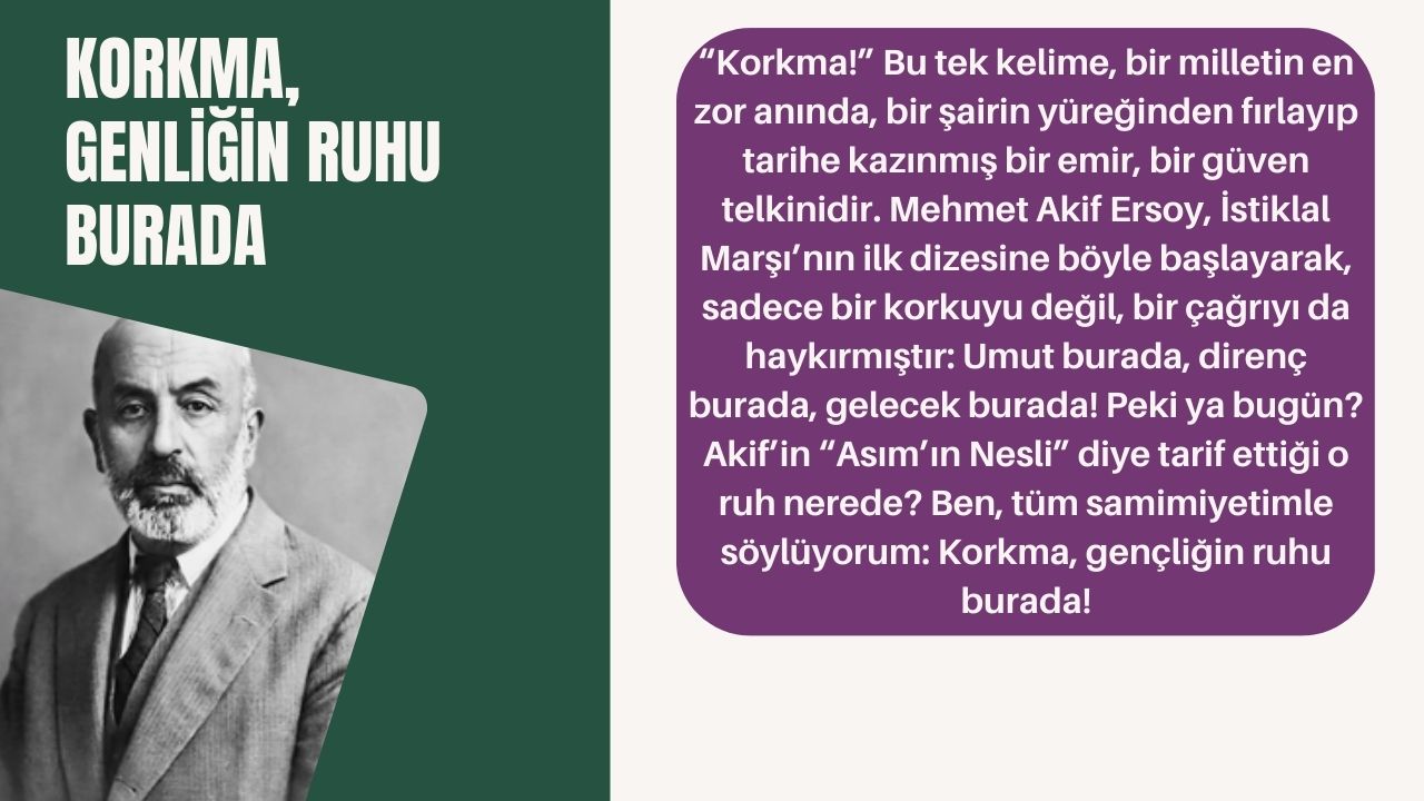 Korkma Gençliğin Ruhu Burada Konulu Kompozisyon