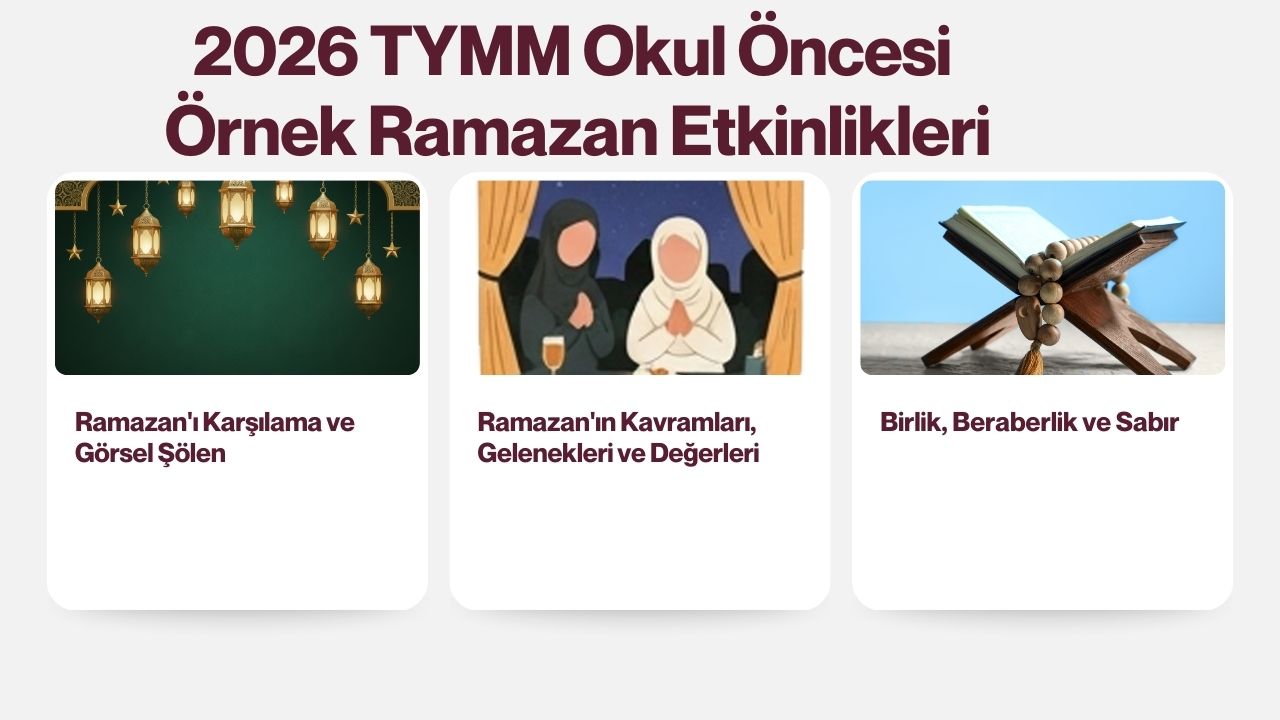 2026 TYMM Okul Öncesi Örnek Ramazan Etkinlikleri